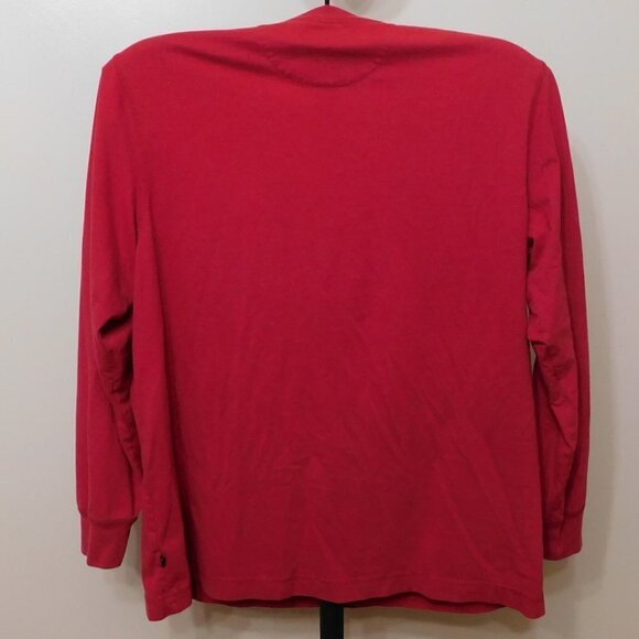 Chaps Red Men's Long Sleeve Crew Neck Shirt - XL - Picture 2 of 2